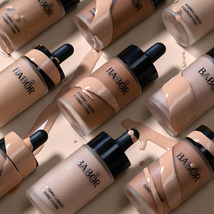 Flüssig Foundation von BABOR in verschiedenen Farbnuancen