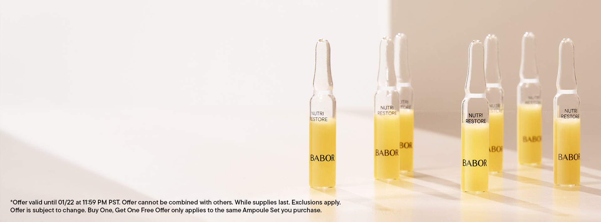 <span style="display:inline-block;">buy one, get one free: ampoules</span>