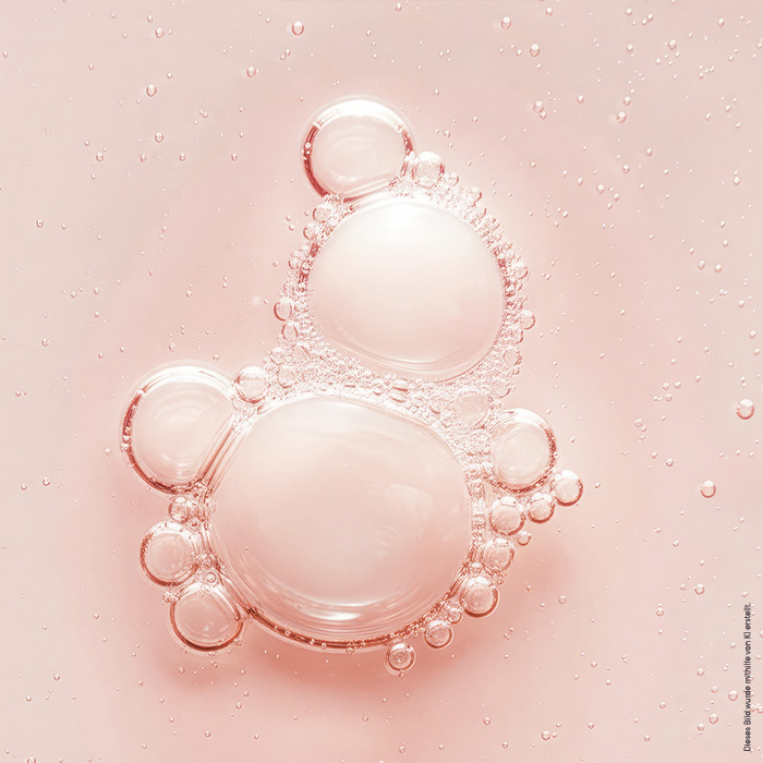 Textur von rosigem Babor Gesichtswasser